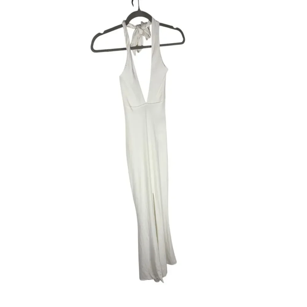 Nookie Illegal Halter Gown Maxi Formal Elegant Gala Bridal Wedding Party XS - Picture 5 of 10